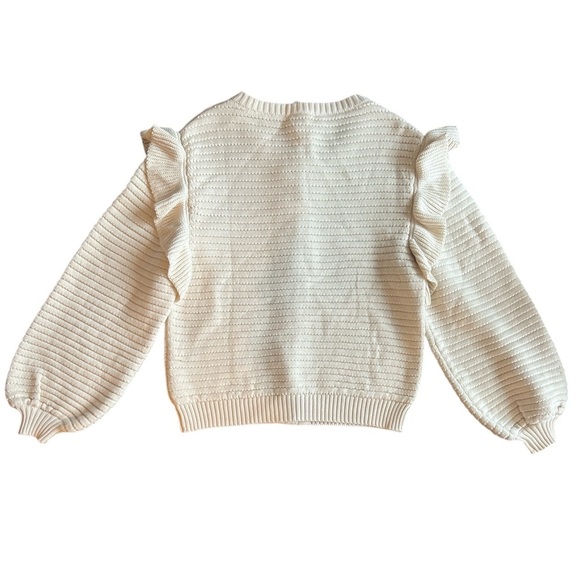 Cleobella Maelle Cardigan Ivory Organic Cotton Button-Down Sweater Size L NWT - Picture 4 of 7